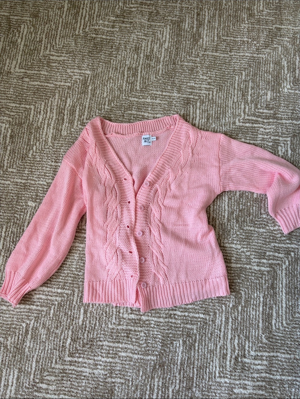 Princess Polly Pink Cable Cardigan